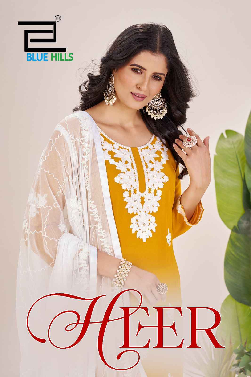 Blue Hills Heer Rayon Readymade Suit (4 pcs Catalogue)
