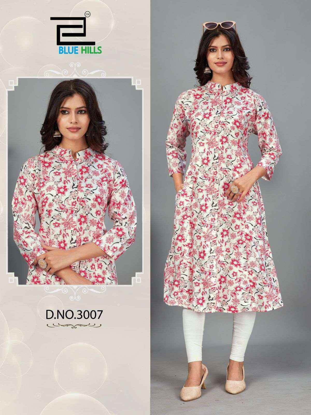 Blue Hills Maher Vol-3 Rayon Kurti (7 pcs Catalogue)