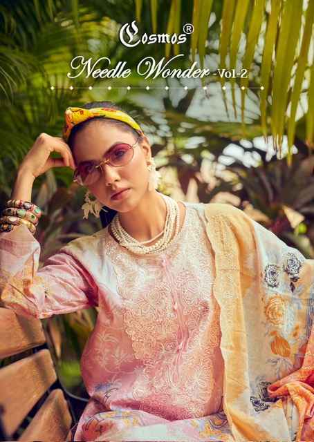 Cosmos Needle Wonder Vol-2 Lawn Cotton Dress Material (8 pcs Catalogue)