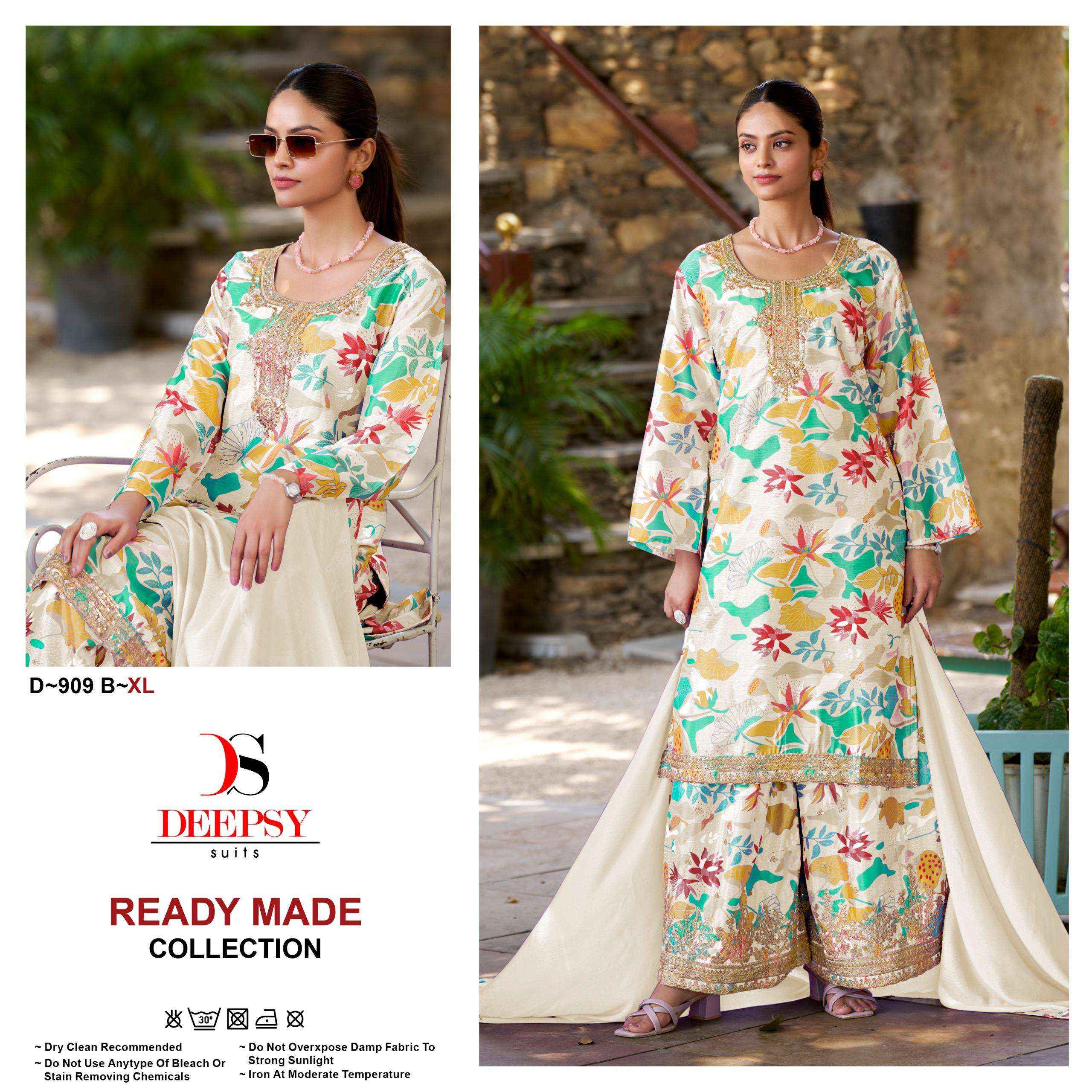 Deepsy D 909 Readymade Chinon Dress 4 pcs Catalogue