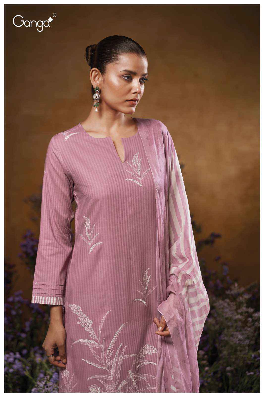 Ganga Jace 3547 Cotton Dress Material 4 pcs Catalogue
