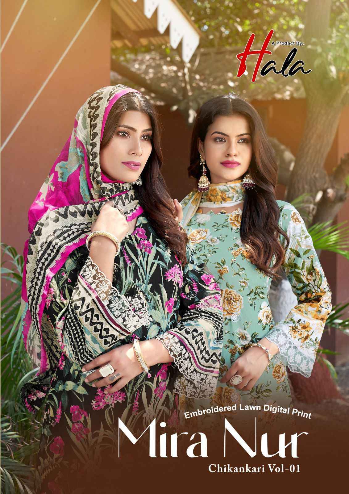 Hala Mira Nur Chikankari Vol 1 Cotton Dress Material 6 pcs Catalogue