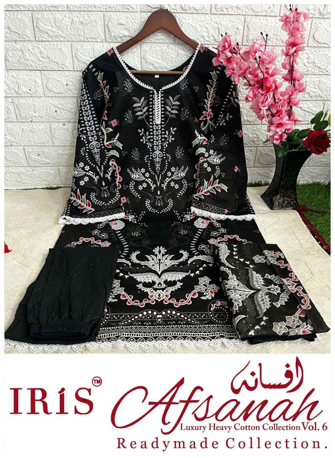 Iris Afsanah Vol-6 Cotton Readymade Dress (10 pcs Catalogue)