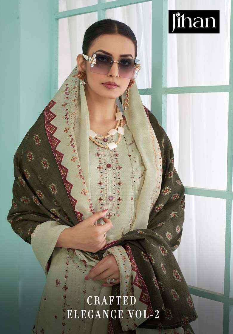Jihan Crafted Elegance Vol-2 Lawn Dress Material (4 pcs Catalogue)