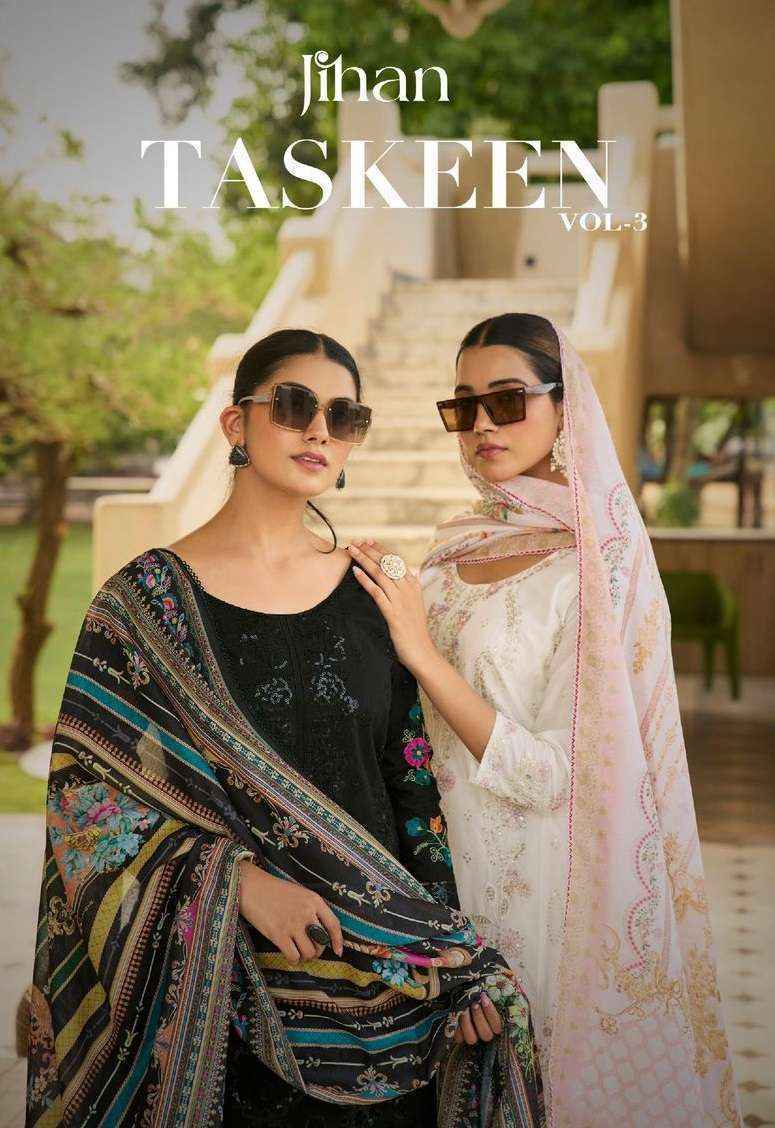 Jihan Taskeen Vol 3 Cotton Dress Material 6 pcs Catalogue