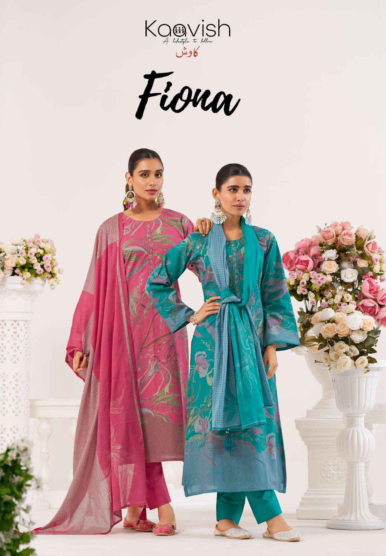 Kaavish Fiona Lawn Cotton Dress Material (4 pcs Catalogue)