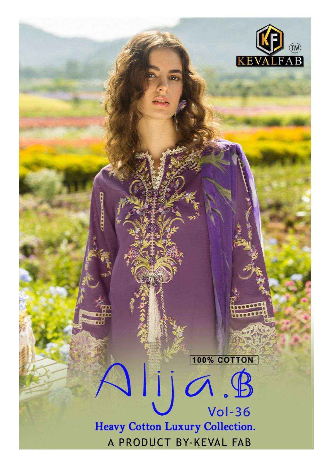 Keval Fab Alija B Vol-36 Cotton Dress Material (6 pcs Catalogue)