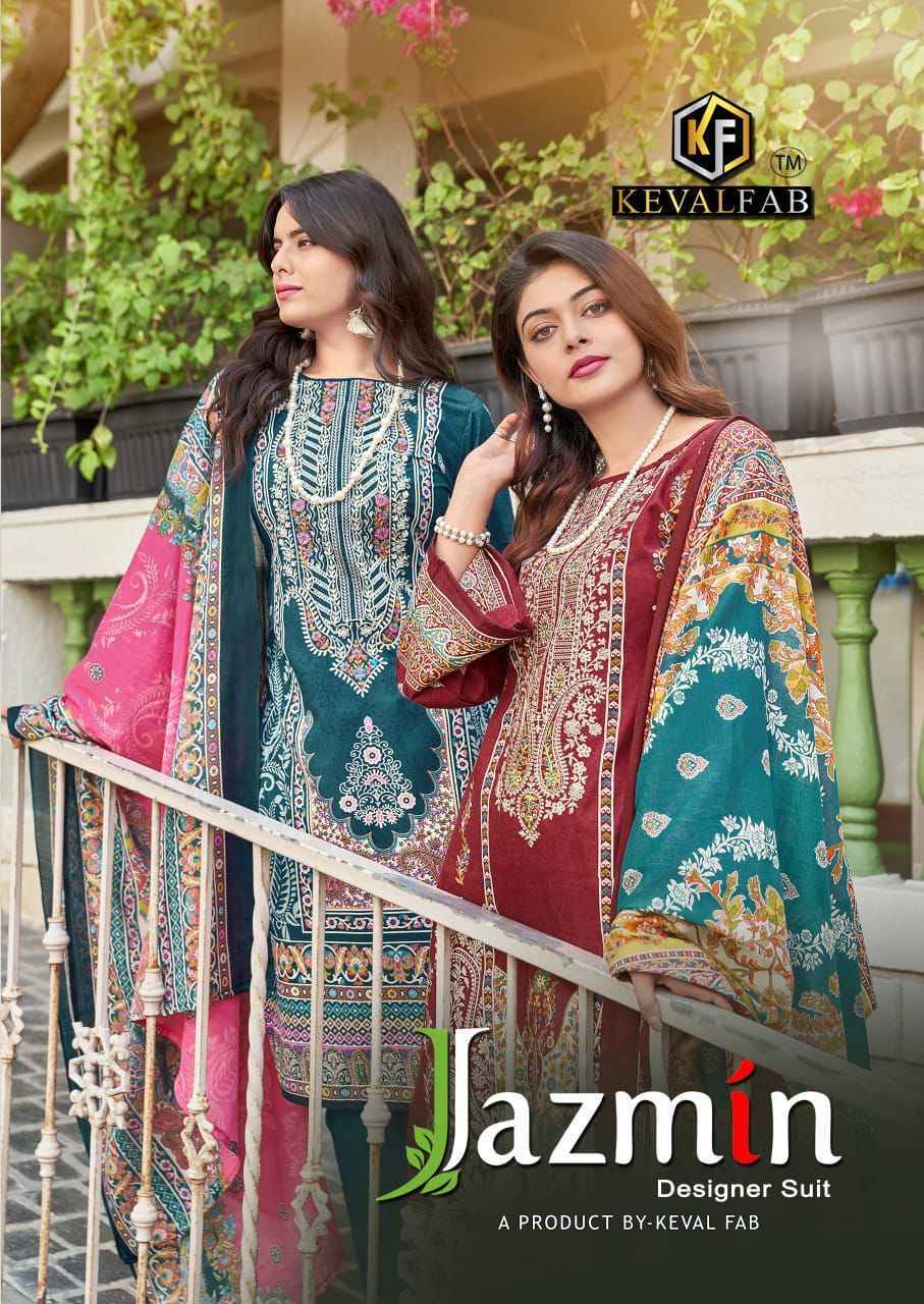 Keval Fab Jazmin Soft Cotton Dress Material 8 pc Cataloge
