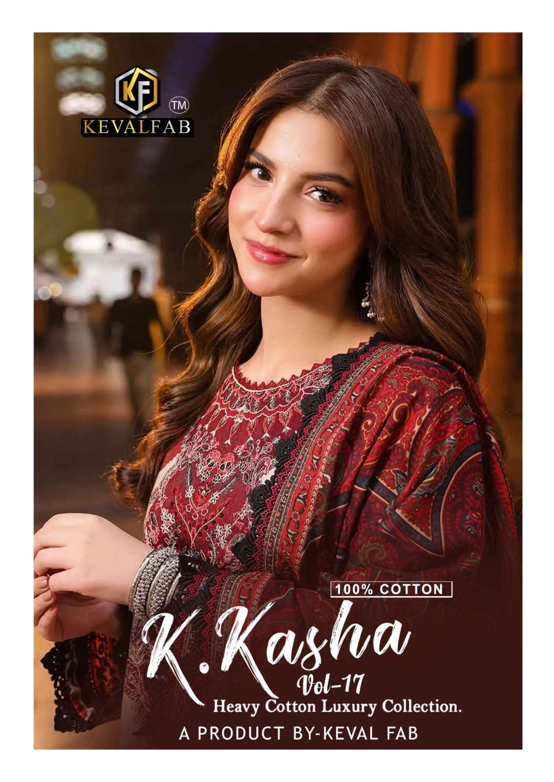 Keval Fab K Kasha Vol 17 Cotton Dress Material 6 pc Cataloge