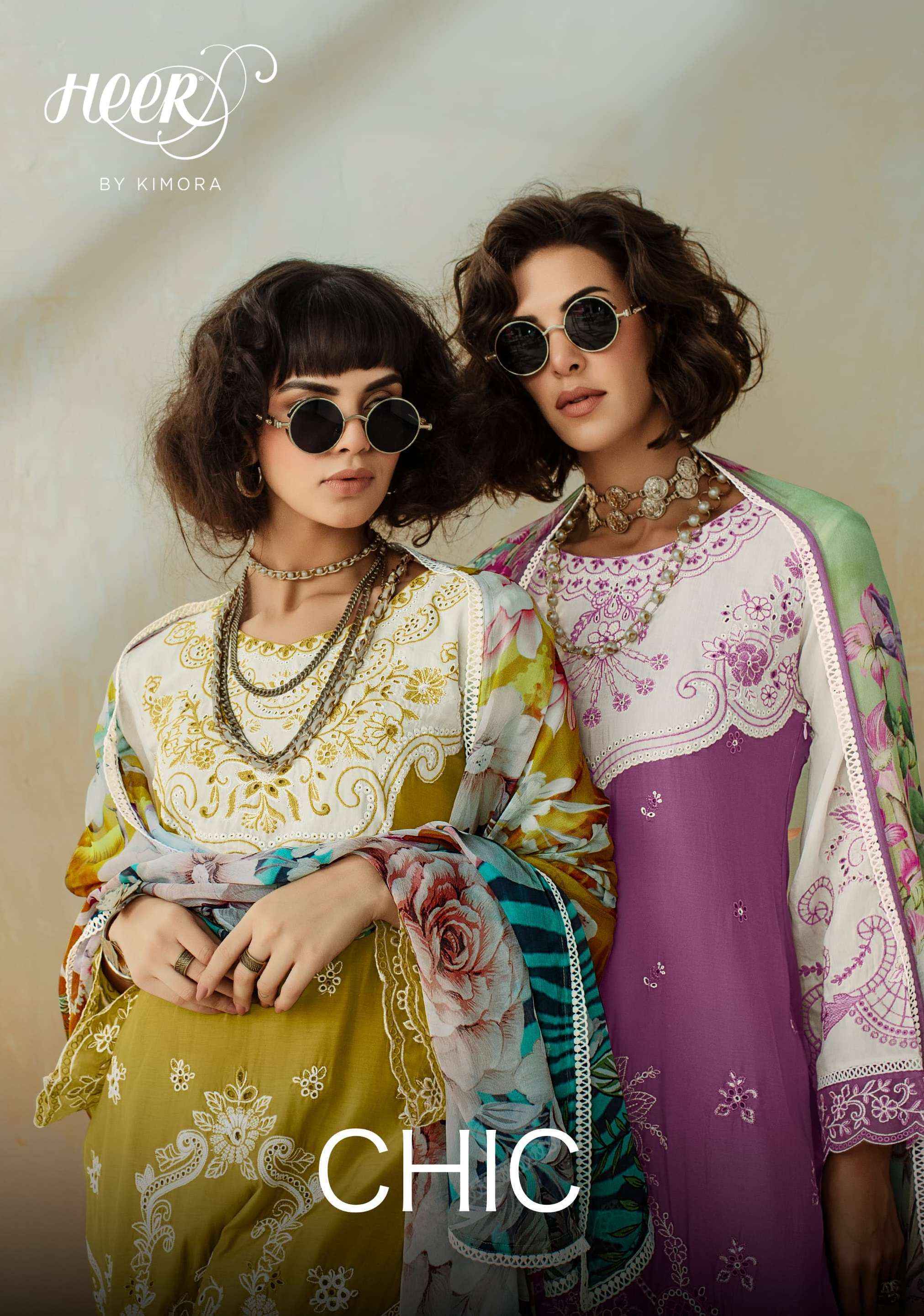 Kimora Heer Chic Vol-208 Musline Dress Material (6 pcs Catalogue)