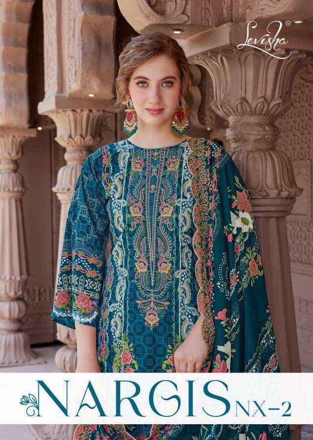 Levisha Nargis Nx Vol-2 Lawn Cotton Dress Material (6 pcs Catalogue)