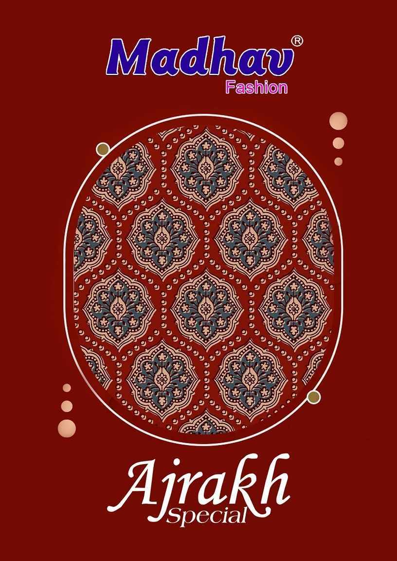 Madhav Fashion Ajrakh Special Cotton Dress Material 5 pcs Catalogue