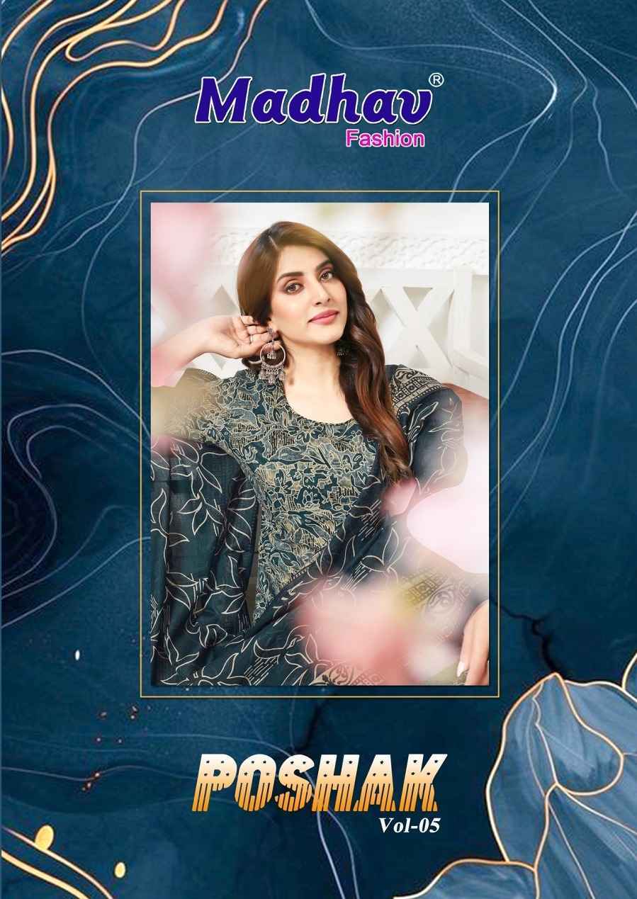 Madhav Fashion Poshak Vol 5 Cotton Dress Material 10 pcs Catalogue