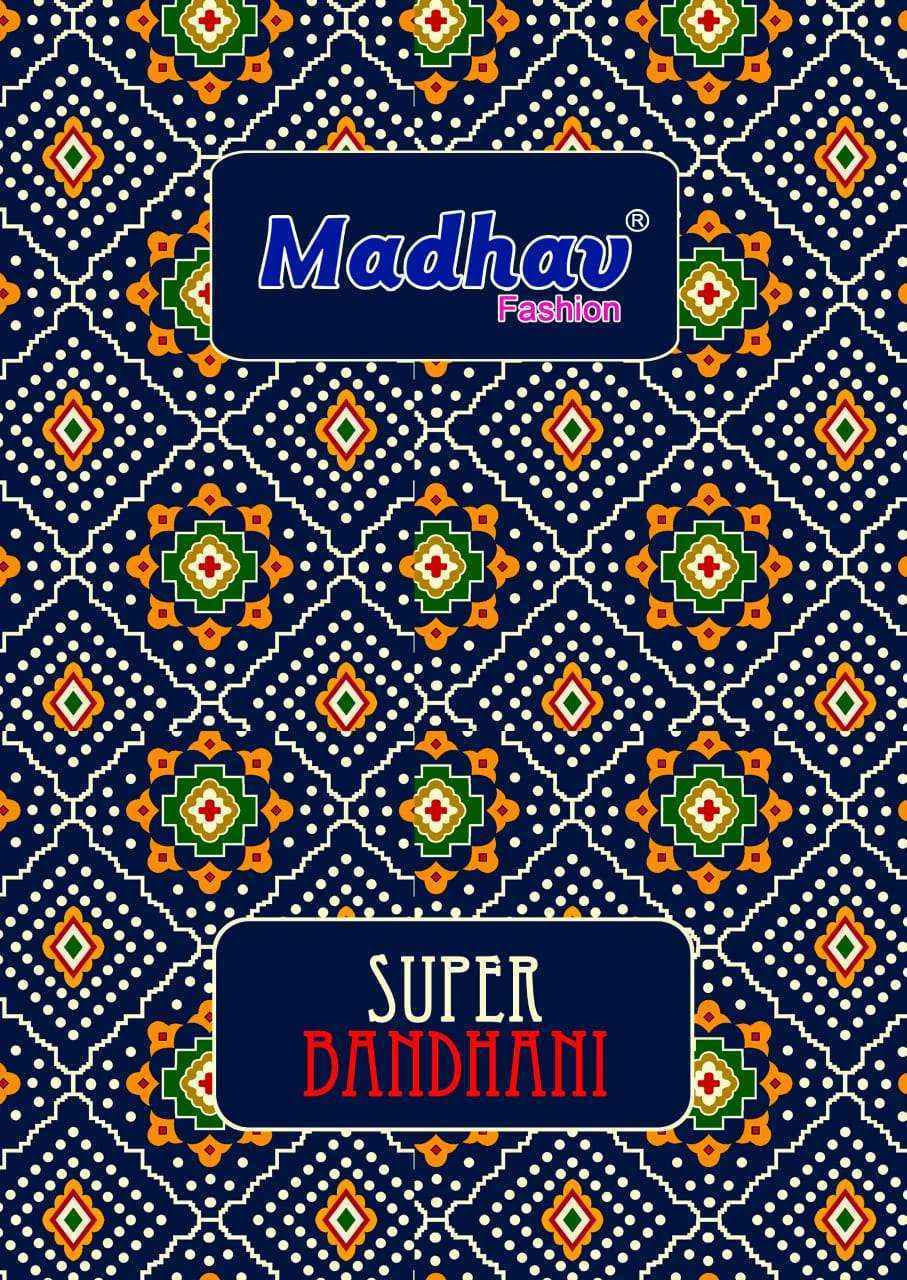 Madhav Fashion Super Bandhani Cotton Dress Material (5 Pc Catalog)
