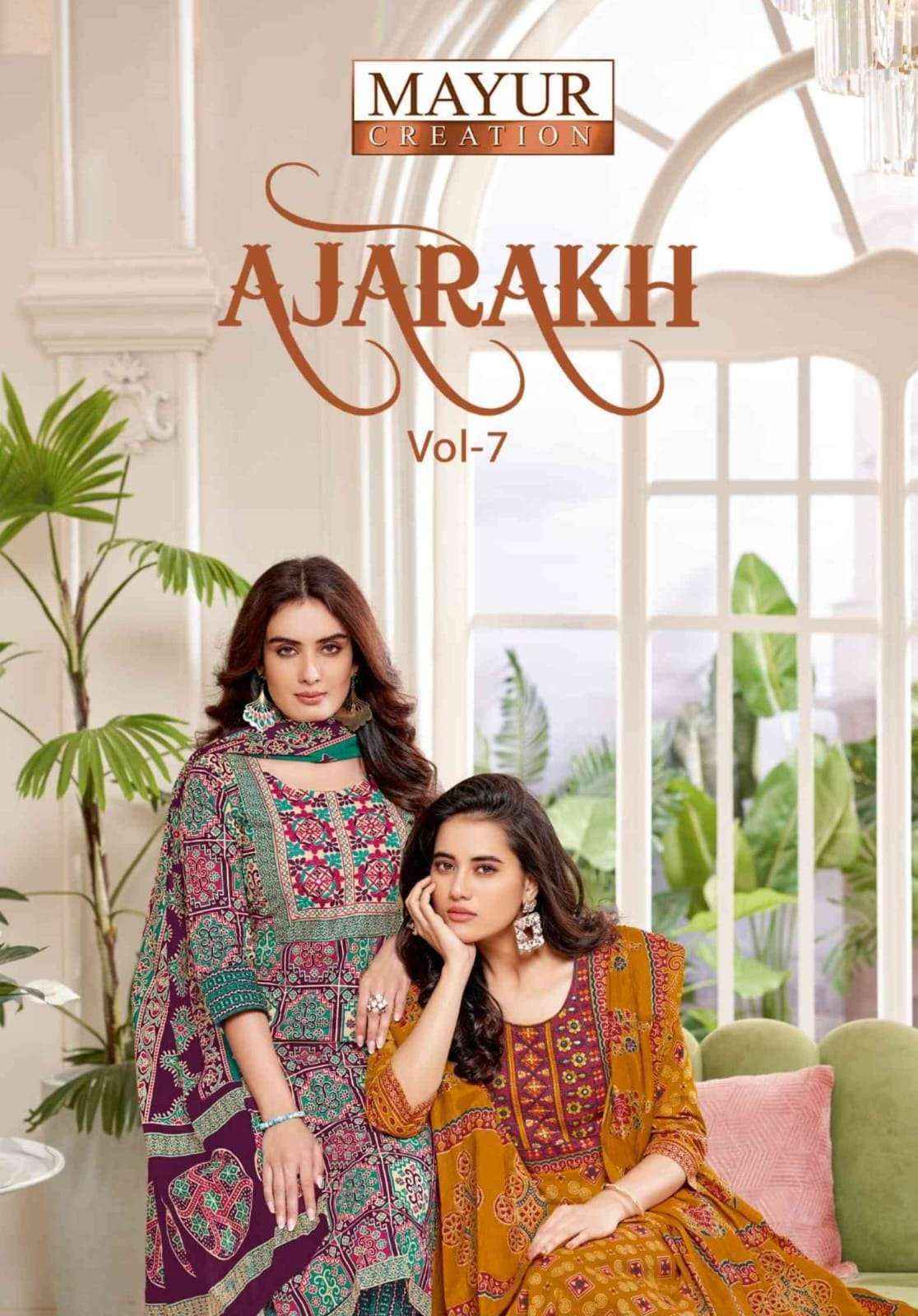 Mayur Creation Ajarakh Vol 7 Readymade Cotton Dress 10 pcs Catalogue