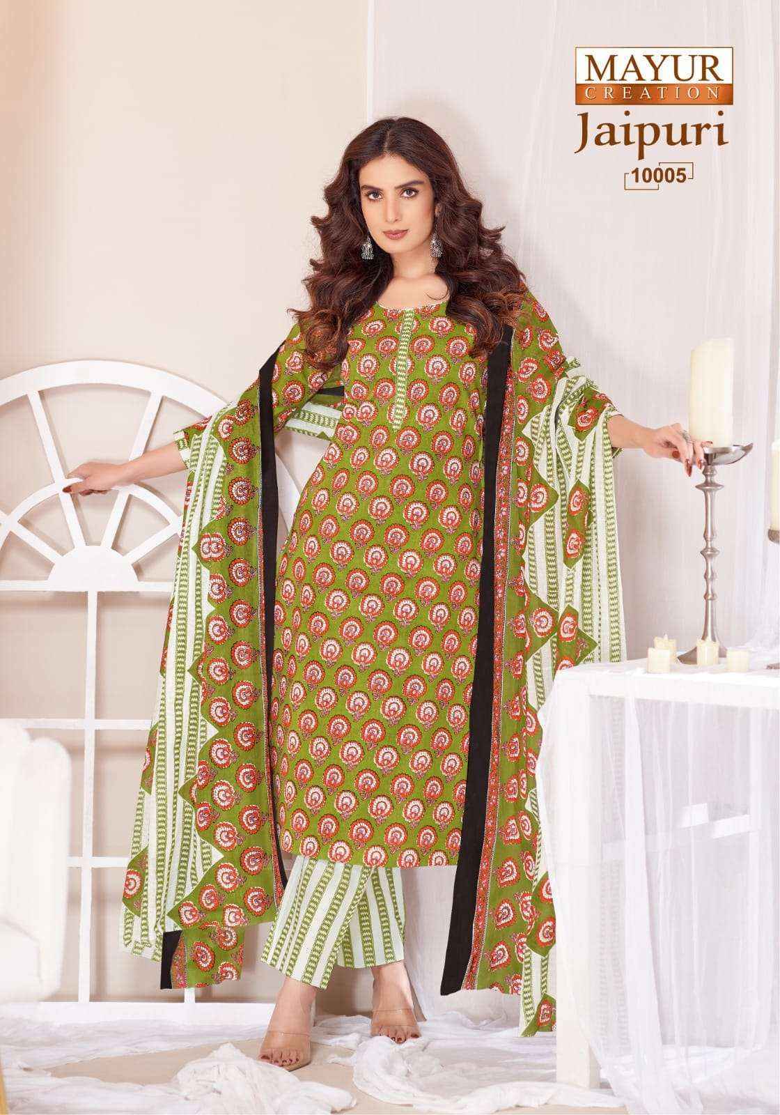 Mayur Creation Jaipuri Vol-10 Readymade Cotton Dress (10 pcs Catalogue)