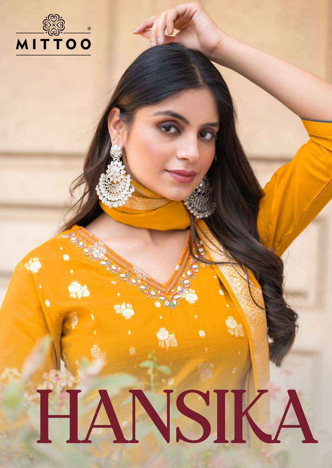 Mittoo Hansika Cotton Jacquard Readymade Suit (5 pcs Catalogue)