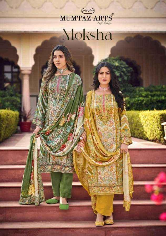Mumtaz Arts Moksha Jam Satin Dress Material (4 pcs Catalogue)