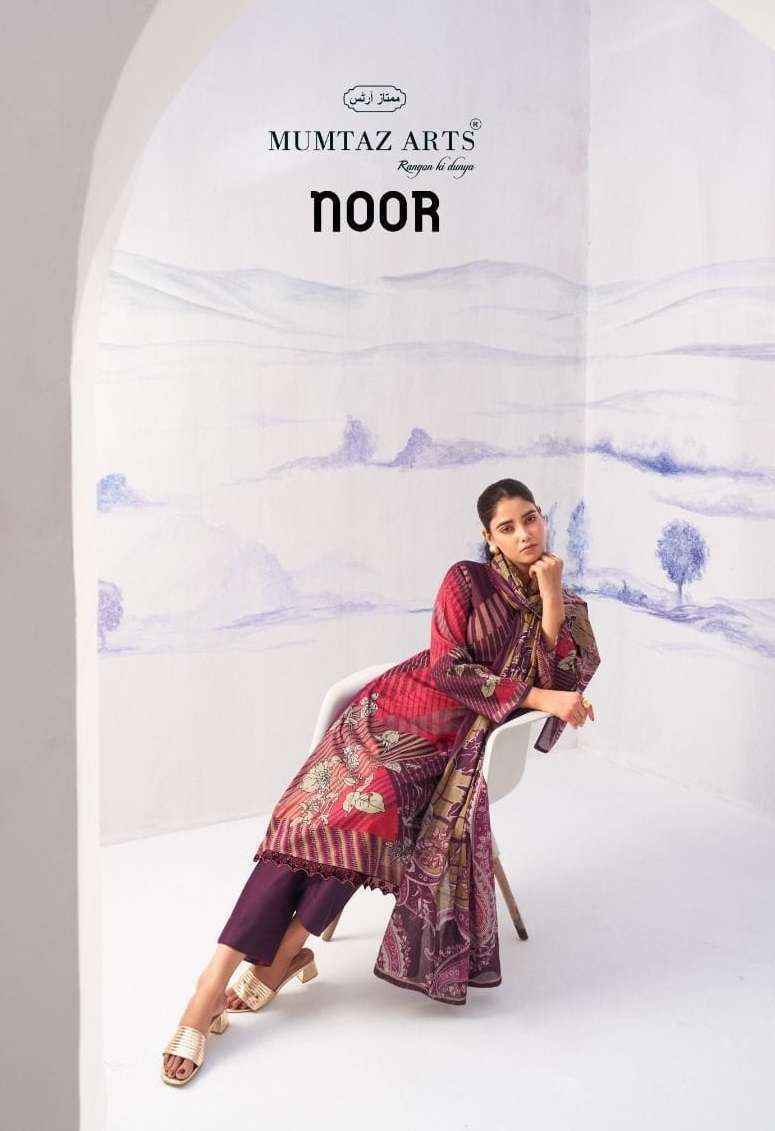 Mumtaz Arts Noor Jam Satin Dress Material 5 pcs Catalogue