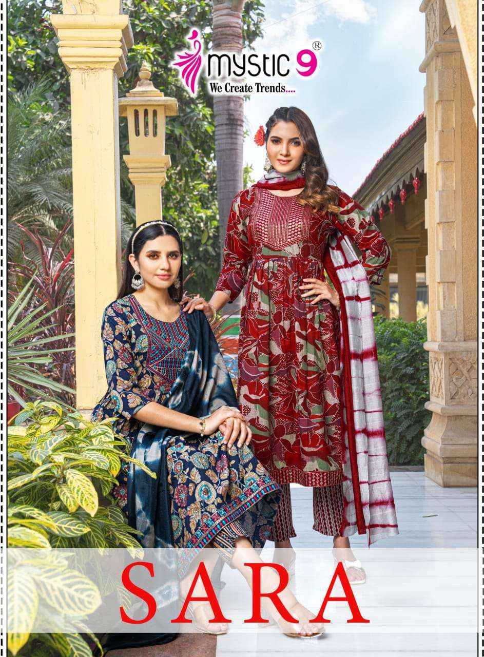 Mystic 9 Sara Vol 16 Rayon Kurti Combo 8 pcs Catalogue