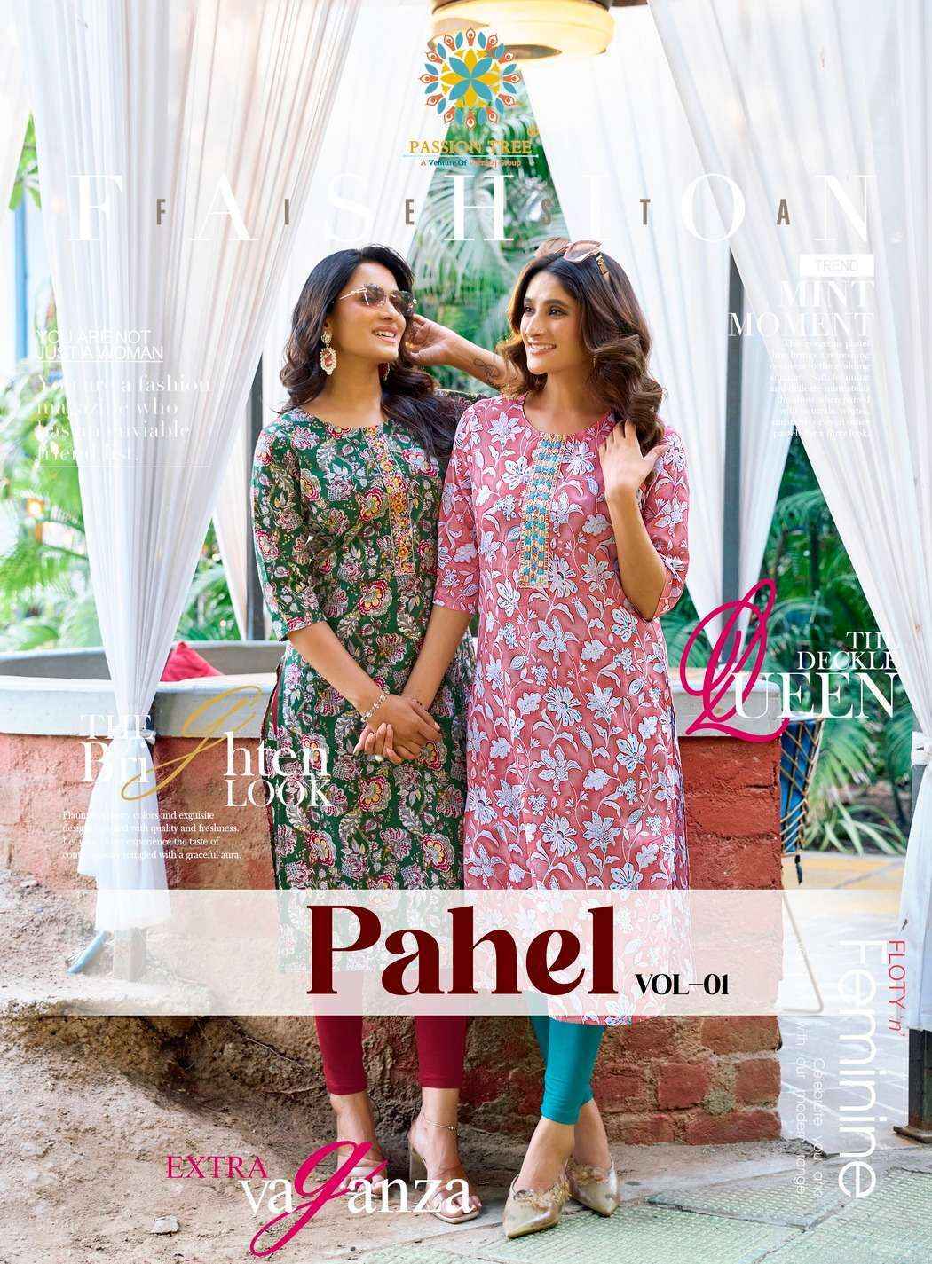 Passion Tree Pahel Vol-1 Cotton Kurti (7 pcs Catalogue)