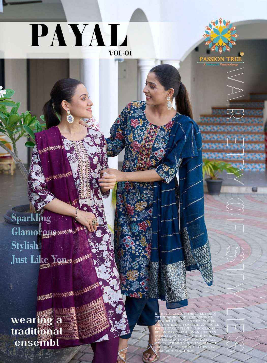 Passion Tree Payal Vol 1 Silk Kurti Combo 8 pcs Catalogue