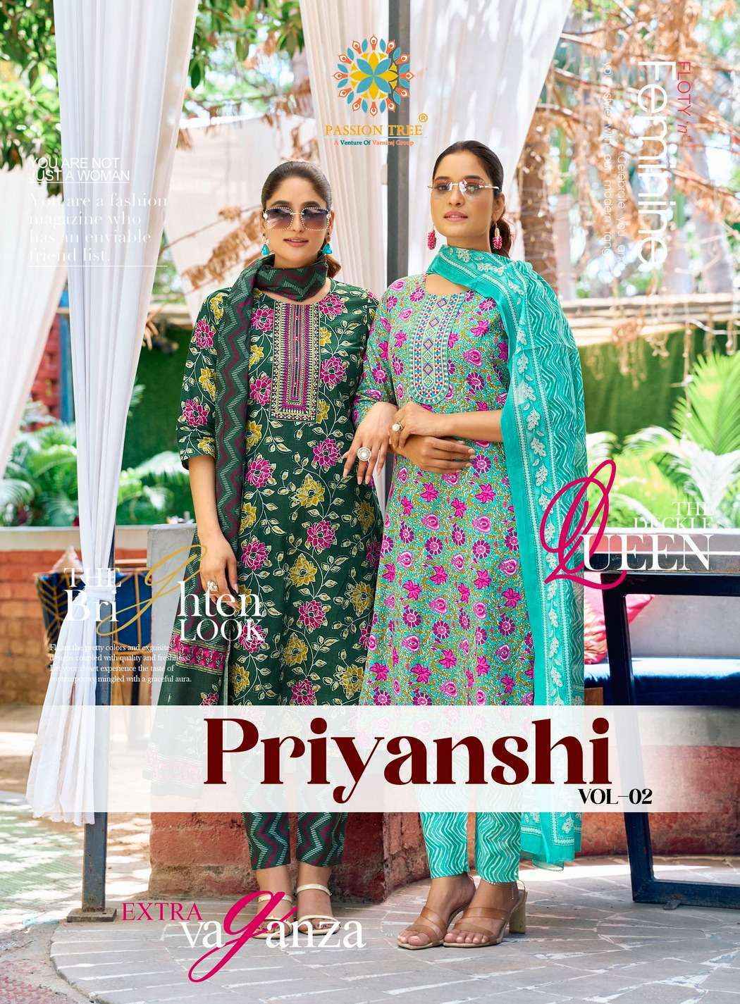Passion Tree Priyanshi Vol-2 Cotton Readymade Suit (8 pcs Catalogue)