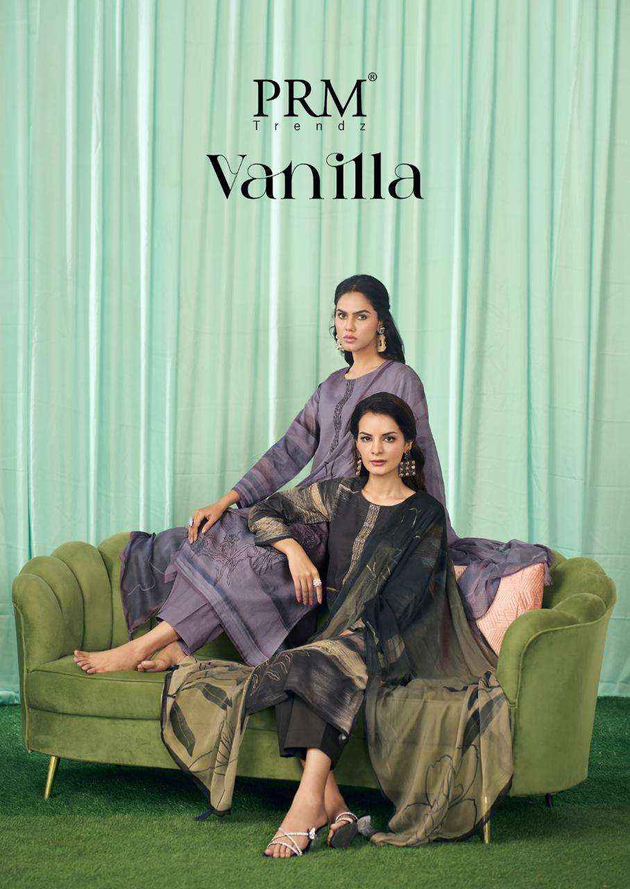 Prm Trendz Vanilla Cotton Dress Material 6 pcs Catalogue