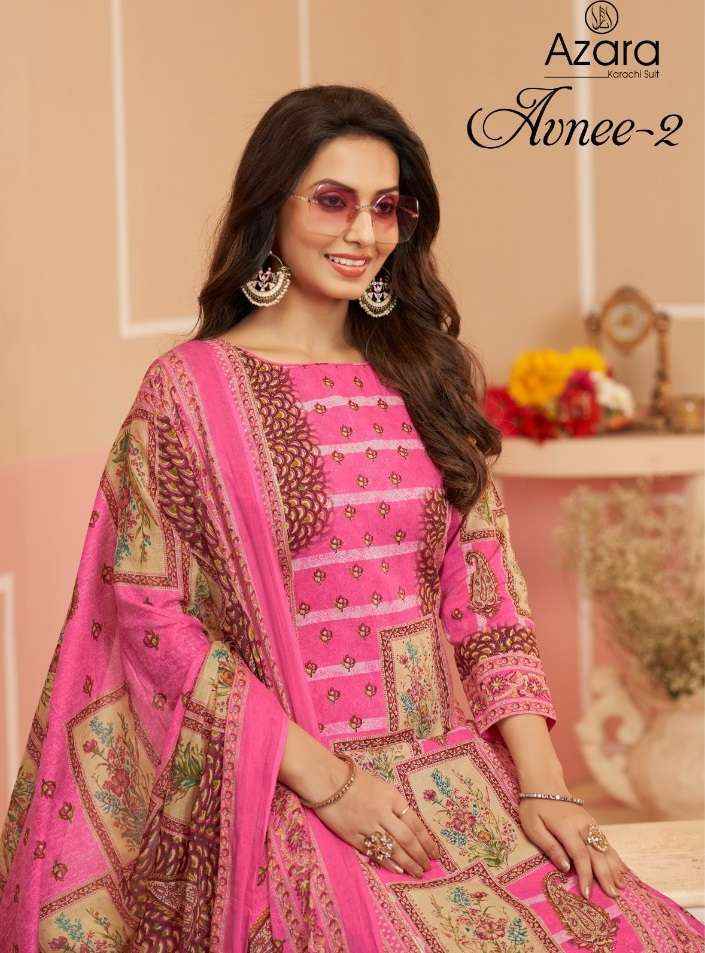 Radhika Fashion Azara Avnee Vol 2 Lawn Cotton Dress Material 4 pcs Catalogue