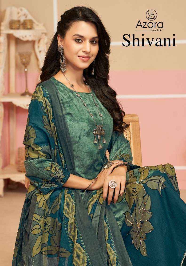 Radhika Fashion Azara shivani Lawn Cotton Dress Material (3 pcs Catalogue)