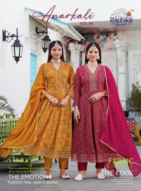 Radhika Lifestyle Anarkali Vol-6 Rayon Readymade Suit (7 Pc Catalog)