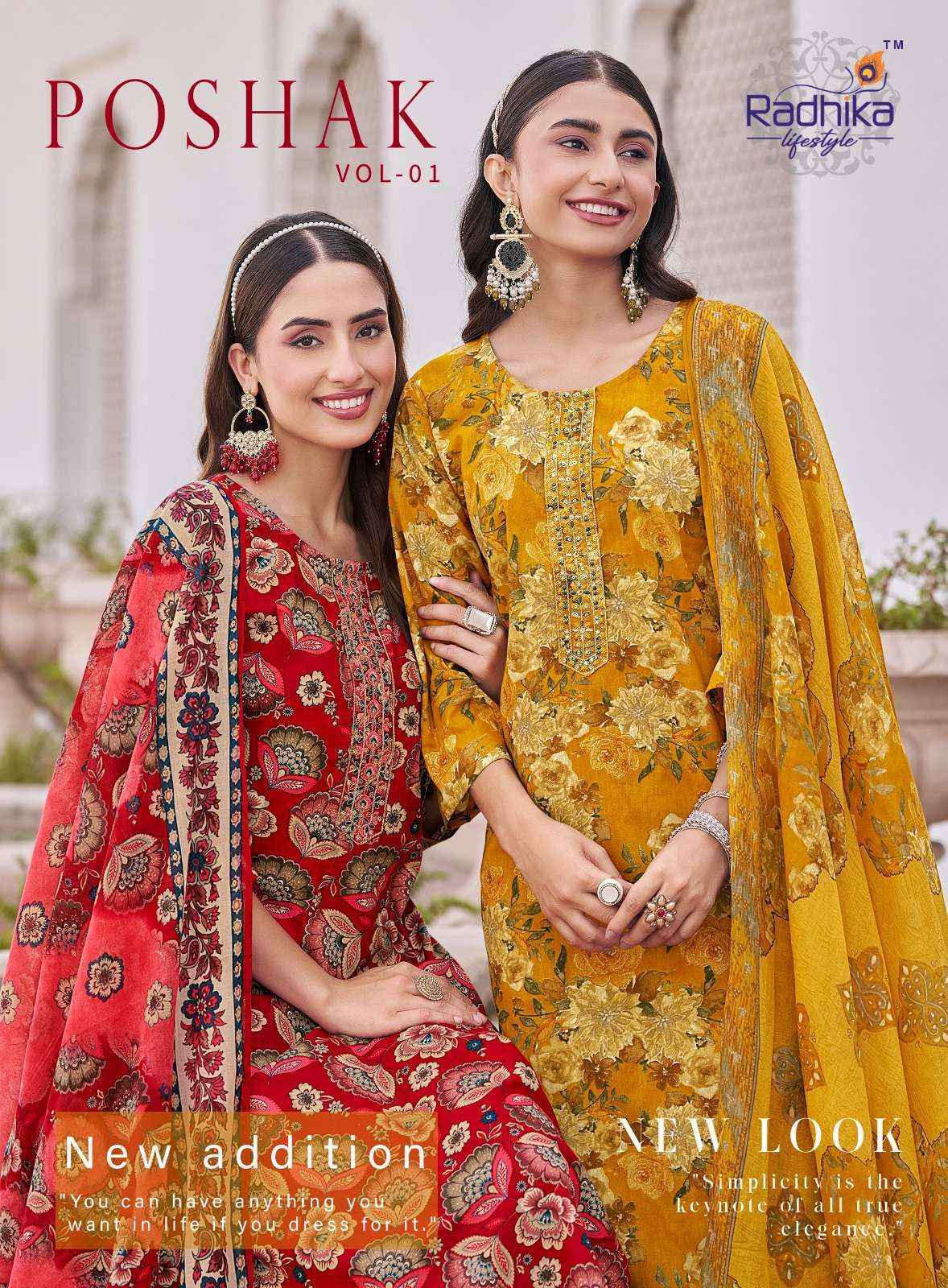Radhika Lifestyle Poshak Vol-1 Cotton Readymade Suit (8 pcs Catalogue)