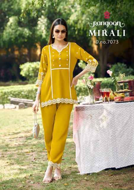 Rangoon Mirali Viscose Rayon Co Ord Set (4 pcs Catalogue)