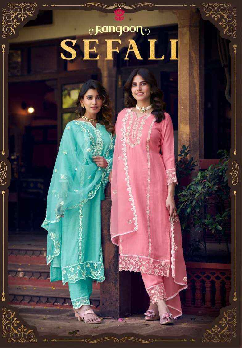 Rangoon Sefali Viscose Readymade Suit (4 pcs Catalogue)