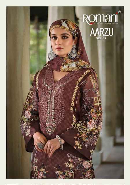 Romani Aarzu Vol-17 Cotton Dress Material (8 pcs Catalogue)