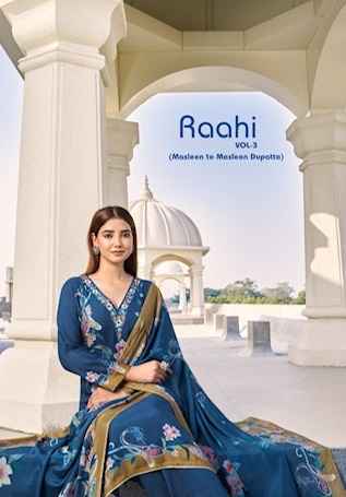 Rupali Fashion Raahi Vol-3 Musline Dress Material (5 pcs Catalogue)