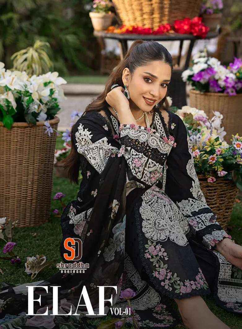 Shraddha Designer Elaf Vol-1 Cotton Dress Material (4 pcs Catalogue)