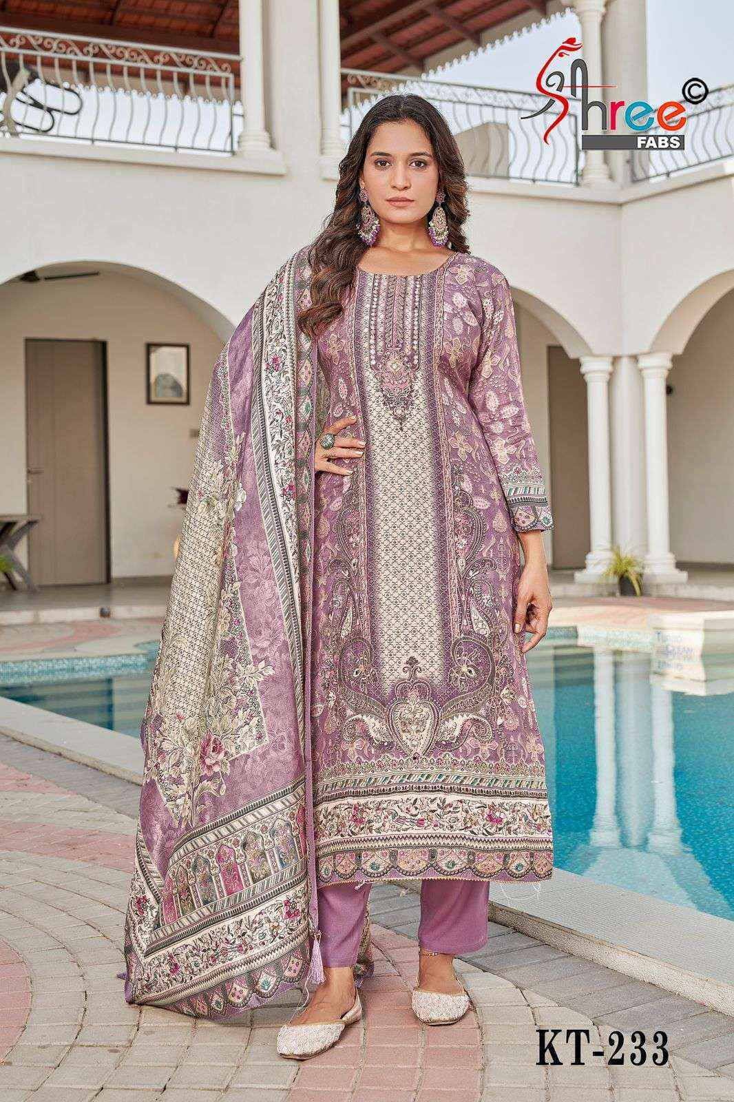Shree Fabs Kt-233 Viscouse Dress Material (4 pcs Catalogue)
