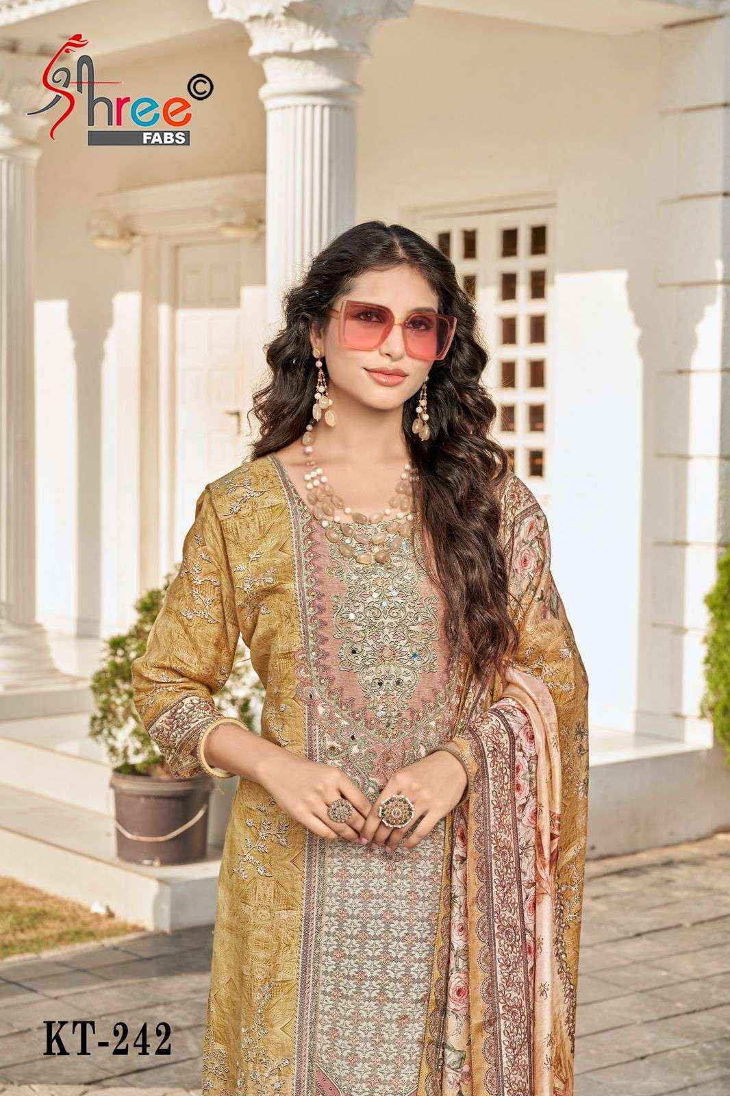 Shree Fabs KT-242 Viscose Muslin Dress Material (4 pcs Catalogue)