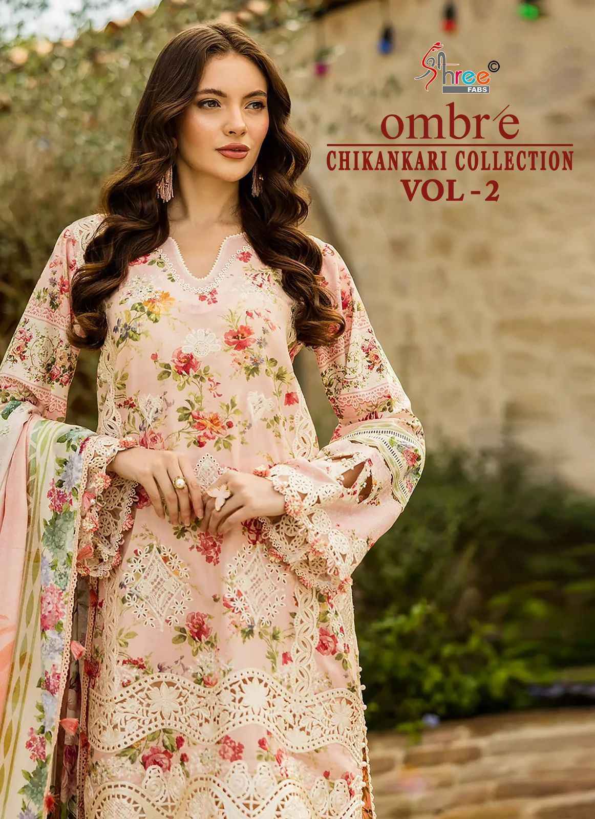 Shree Fabs Ombre Chikankari Collection Vol-2 Cotton Dress Material (8 pcs Catalogue)