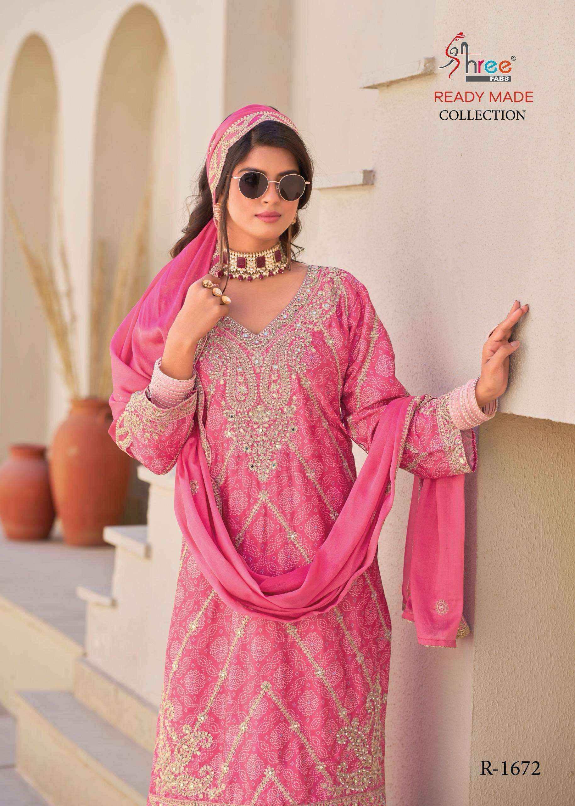 Shree Fabs R 1672 Readymade Chinon Dress 4 pcs Catalogue