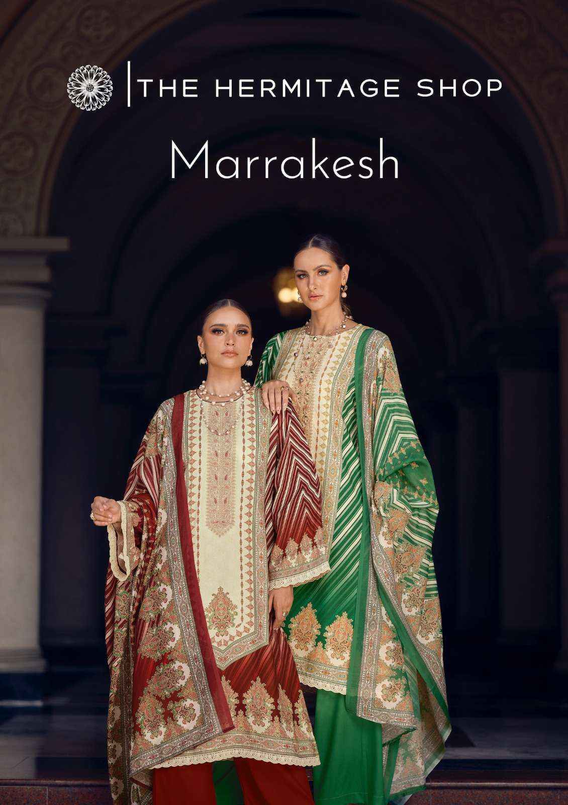 The Hermitage Shop Marrakesh Jam Satin Dress Material (6 pcs Catalogue)