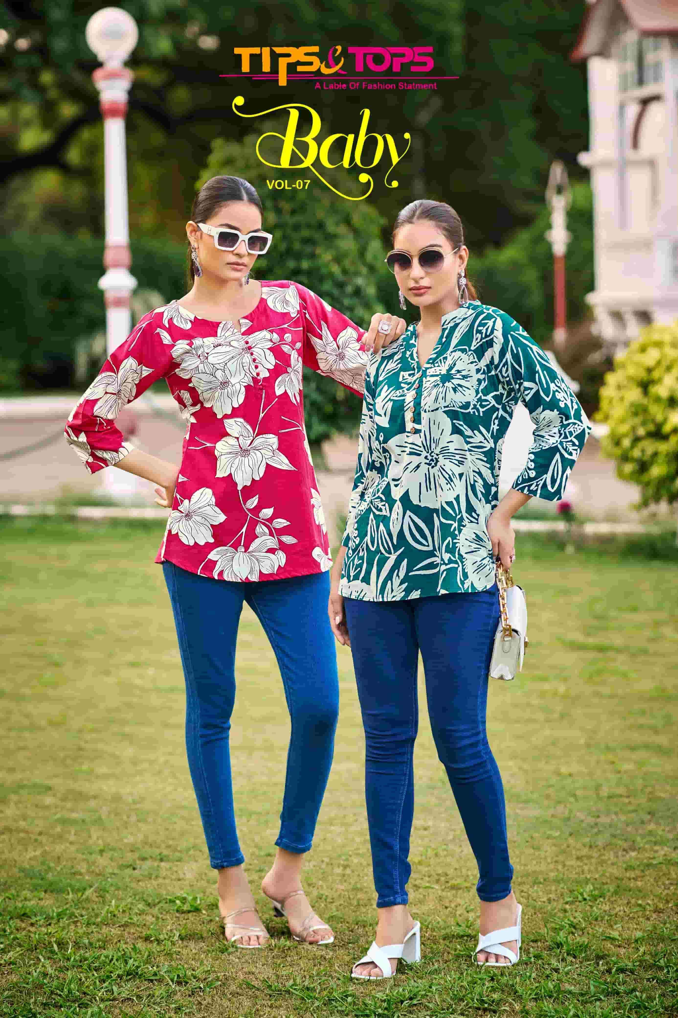 Tips & Tops Baby Vol-7 Short Rayon Kurti (9 pcs Catalogue)