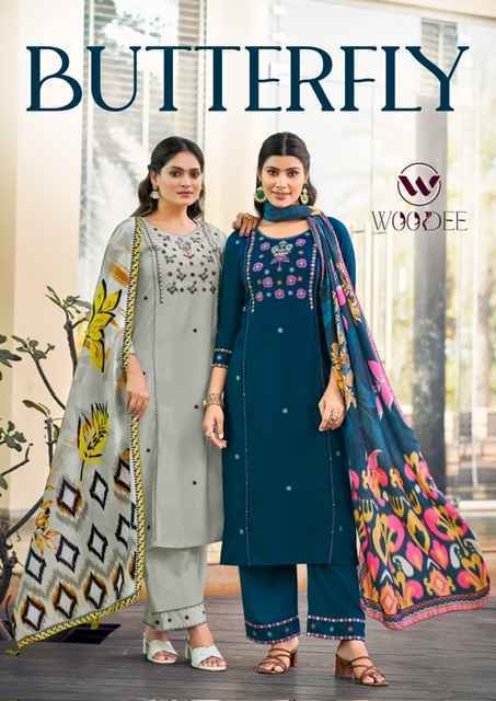 Woodee Butterfly Rayon Kurti Combo 6 pcs Catalogue