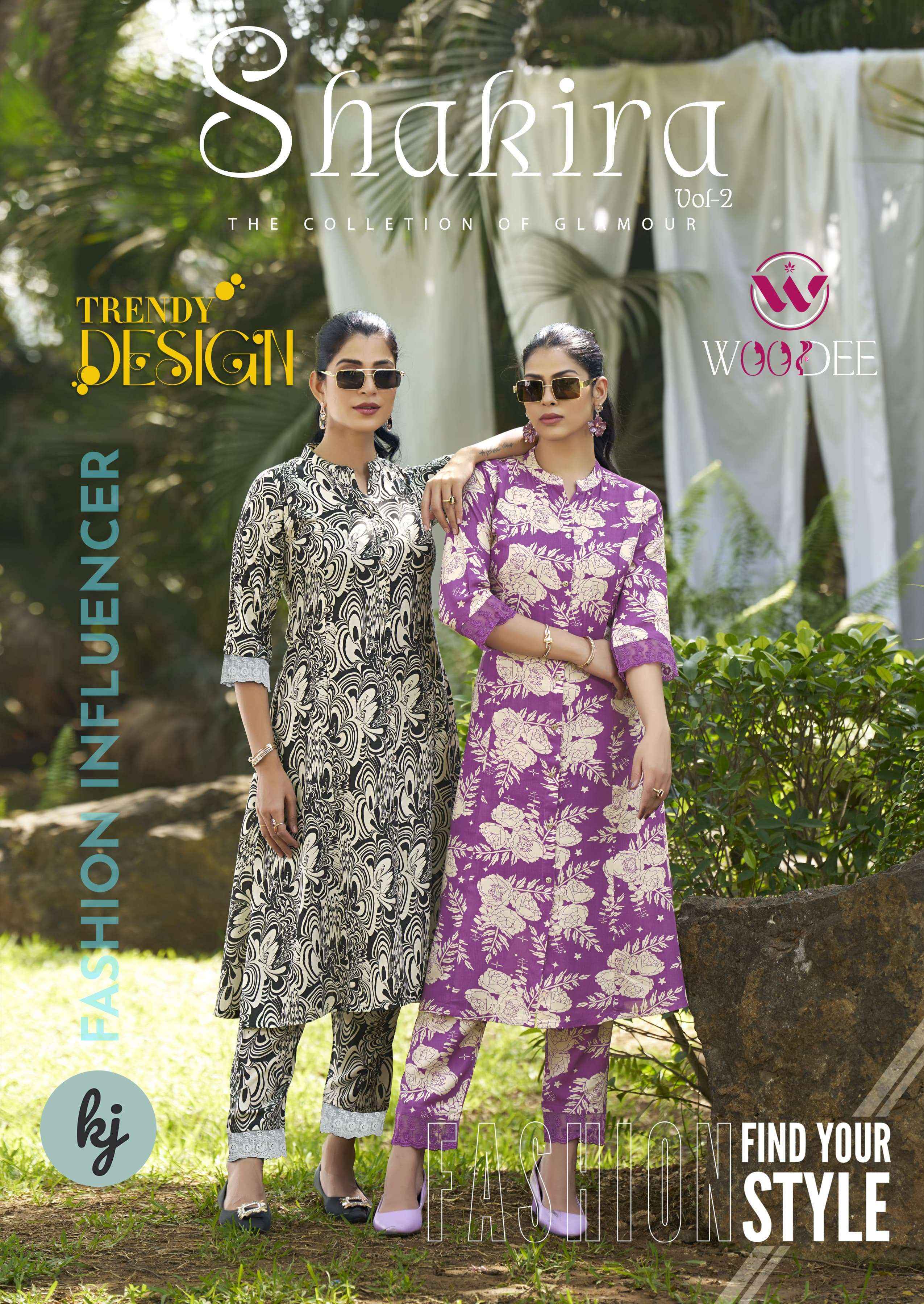 Woodee Shakira Vol 2 Reyon Kurti With Pant 6 pcs Catalogue
