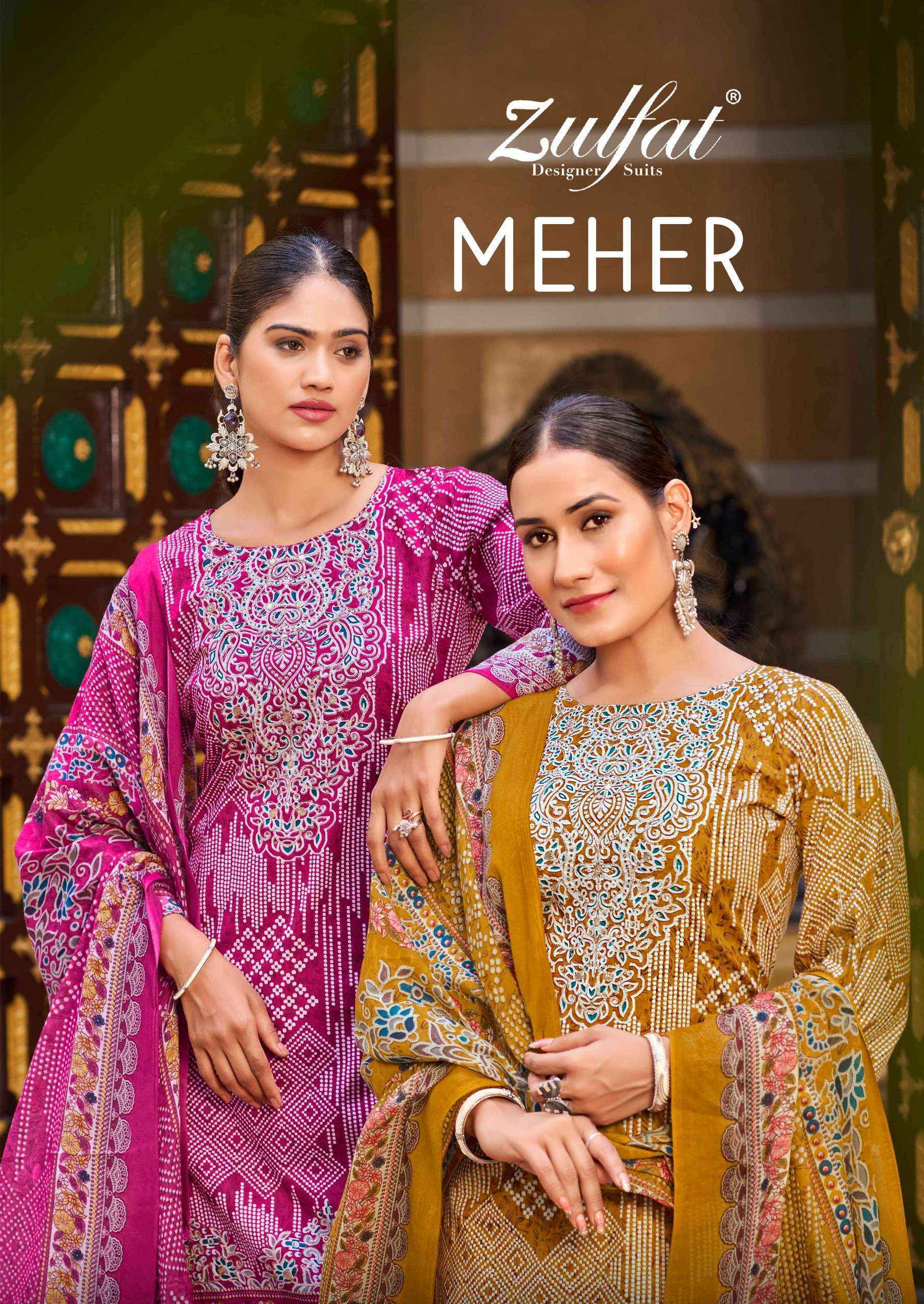 Zulfat Meher Cotton Dress Material (4 pcs Catalogue)