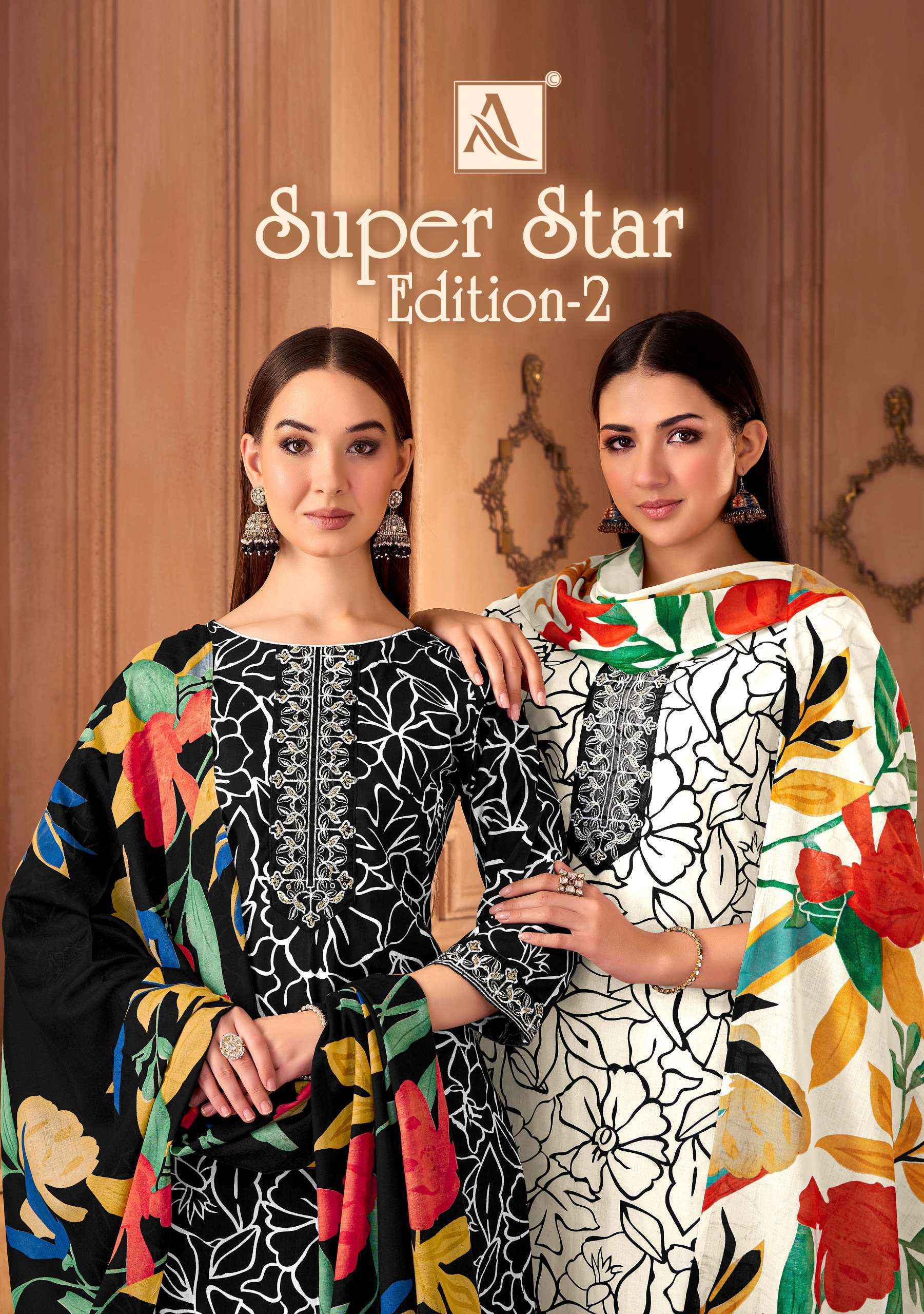 Alok Super Star Edition-2 Cambric Cotton Dress Material (6 pcs Catalogue)