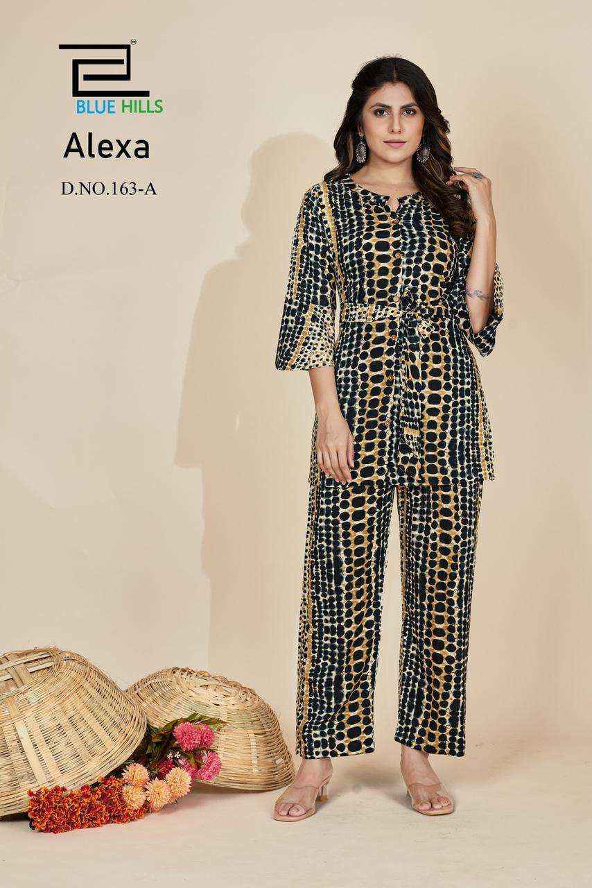 Blue Hills Alexa Rayon Co Ord Set (4 pcs Catalogue)