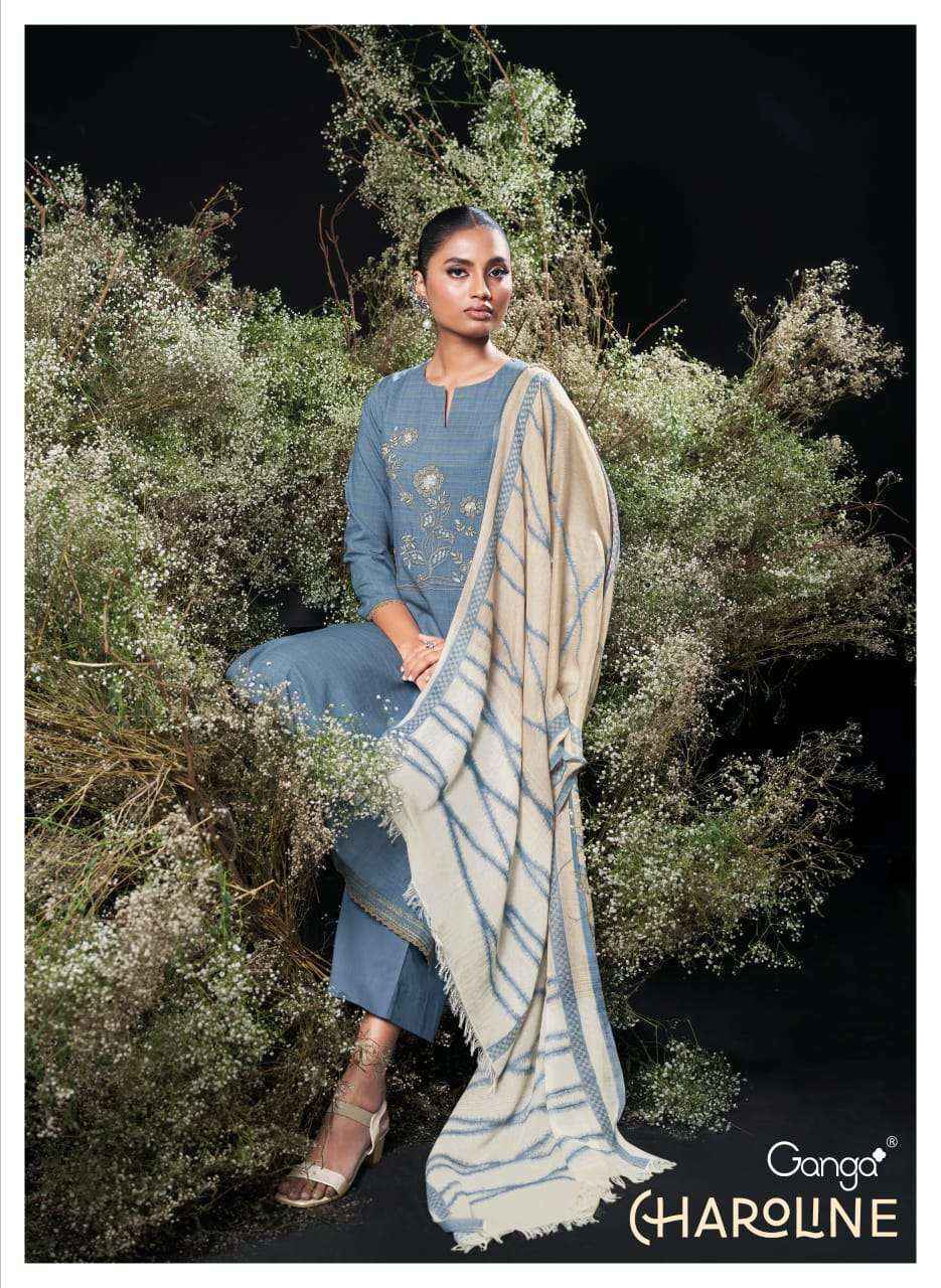 Ganga Charoline Cotton Dress Material (6 pcs Catalogue)