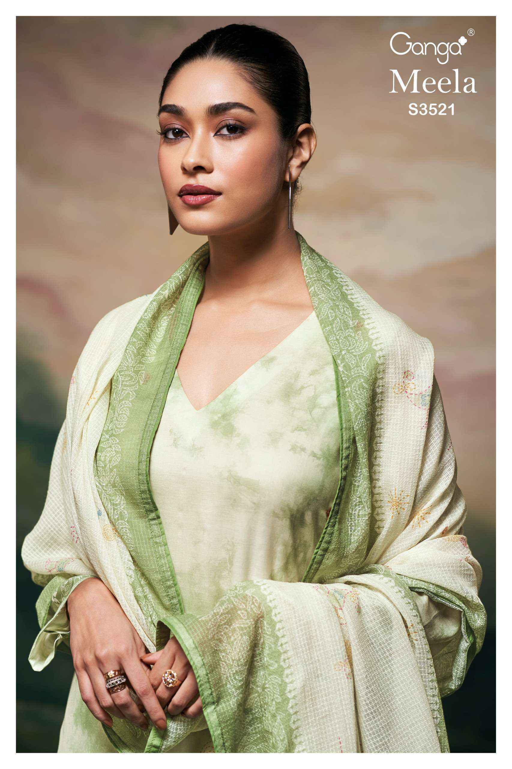 Ganga Meela-3521 Cotton Dress Material (4 pcs Catalogue)